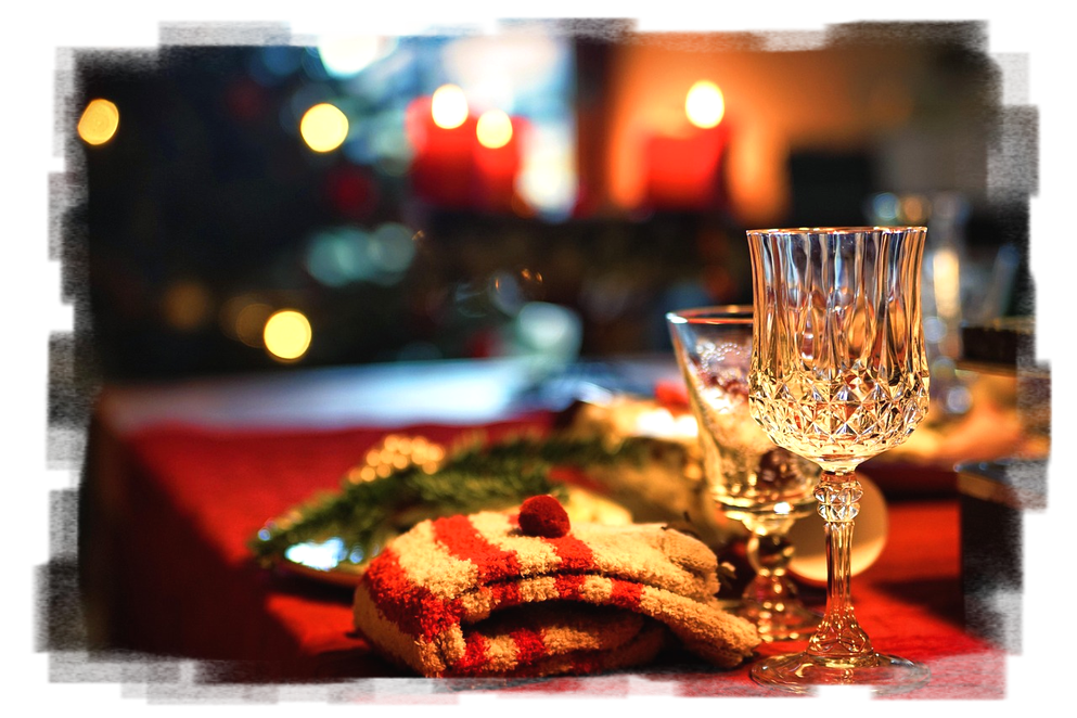 weihnachtliche wohlige Stimmung mit Kerzenschein